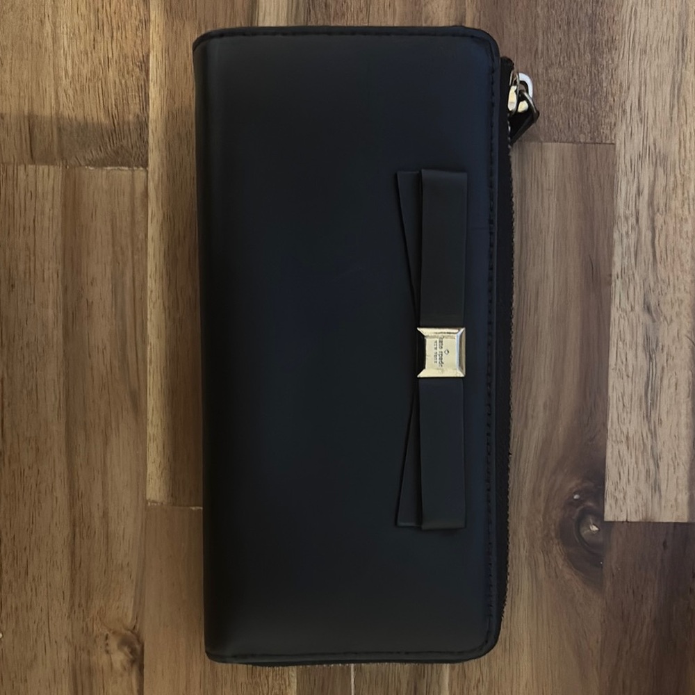 Kate Spade Black Wallet with Gold Accent